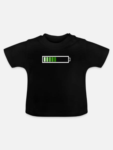 Ladebalken - Baby Bio-T-Shirt mit Rundhals - Schwarz