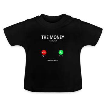 Money Calling - Baby Bio-T-Shirt mit Rundhals - Schwarz - Vorne