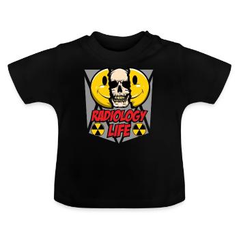 Unique Radiology Tech Gift - Radiology Life - Baby Organic T-Shirt with Round Neck - black - Front