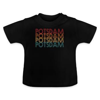 Potsdam Potsdam - Baby Organic T-Shirt with Round Neck - black - Front