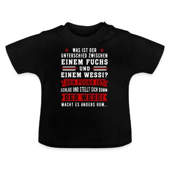 Ossi Wessi DDR BRD Witz Geschenkidee Osten Stolz - Baby Bio-T-Shirt mit Rundhals - Schwarz - Vorne