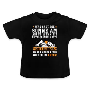 Ossi Wessi DDR BRD Witz Geschenkidee Osten Stolz - Baby Bio-T-Shirt mit Rundhals - Schwarz - Vorne
