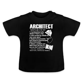 Architekt Architekt Definition - Baby Bio-T-Shirt mit Rundhals - Schwarz - Vorne