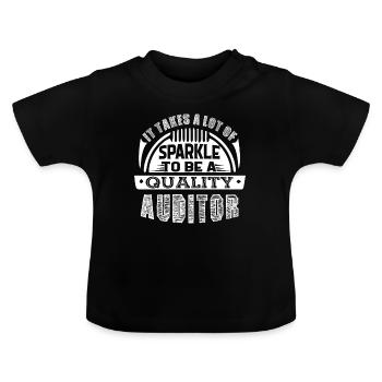 Auditor Auditor Sparkle - Baby Organic T-Shirt with Round Neck - black - Front