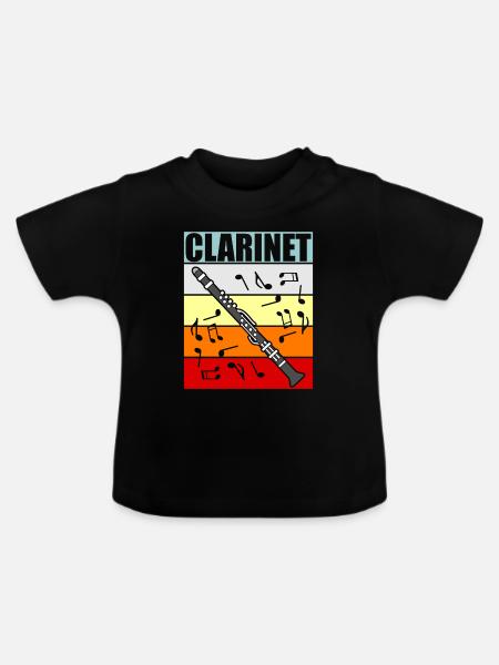 Klarinette - Baby Bio-T-Shirt mit Rundhals - Schwarz