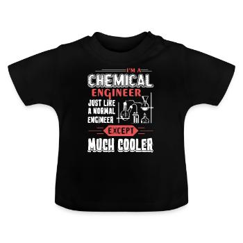 Chemical Engineer Chemical Engineer Cooler - Baby Organic T-Shirt with Round Neck - black - Front