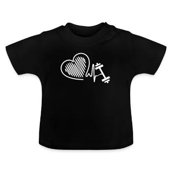 Fitness Trainer Fitness Trainer Heartbeat - T-shirt bio col rond Bébé - noir - Devant
