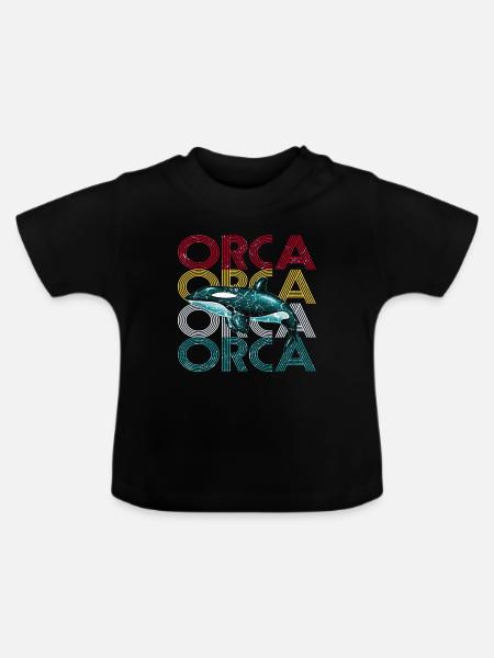 Orca - Baby Bio-T-Shirt mit Rundhals - Schwarz