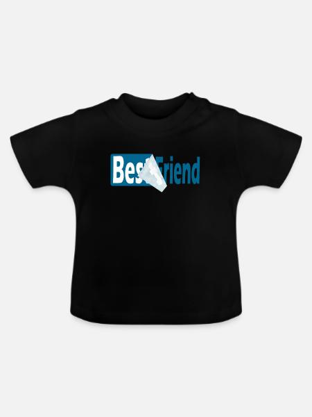 Bester Freund - Baby Bio-T-Shirt mit Rundhals - Schwarz