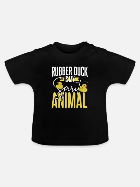 Badeente - Baby Bio-T-Shirt mit Rundhals - Schwarz