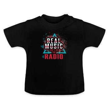 Techno Rave EDM Dubstep électronique D&B - T-shirt bio col rond Bébé - noir - Devant