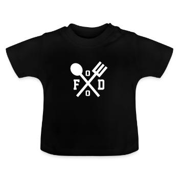 manger - T-shirt bio col rond Bébé - noir - Devant