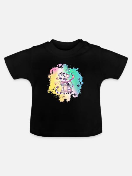 Tiger - Baby Bio-T-Shirt mit Rundhals - Schwarz