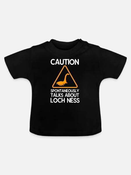 Loch Ness Monster - Baby Bio-T-Shirt mit Rundhals - Schwarz
