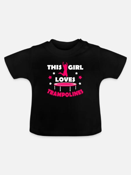 Trampolin - Baby Bio-T-Shirt mit Rundhals - Schwarz