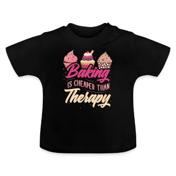 cuire - T-shirt bio col rond Bébé - noir - Devant