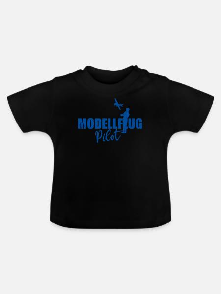 Modellflug Pilot Modellbauer Flugzeug Geschenk - Baby Bio-T-Shirt mit Rundhals - Schwarz