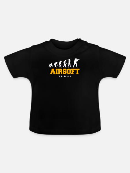 AIRSOFT - Baby Bio-T-Shirt mit Rundhals - Schwarz