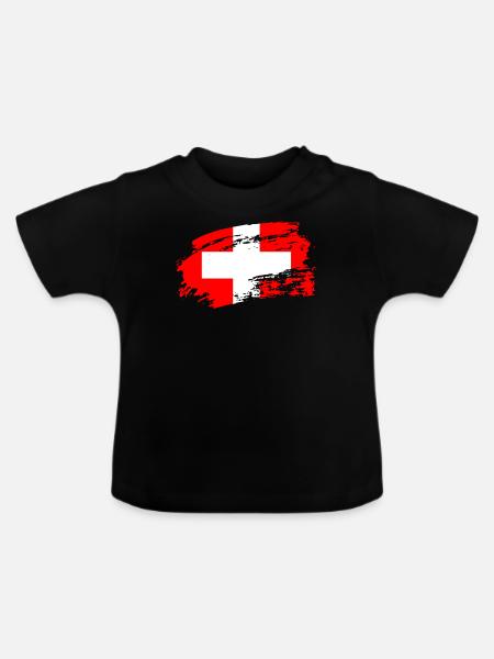 switzerland switzerland - Baby Bio-T-Shirt mit Rundhals - Schwarz