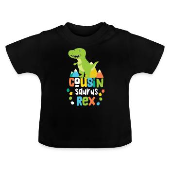 Cousin Cousin Saurus Rex Cousinsaurus - T-shirt bio col rond Bébé - noir - Devant