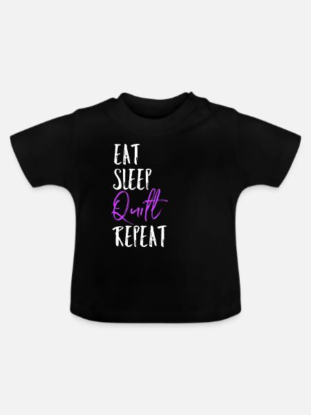 Quilt - Baby Bio-T-Shirt mit Rundhals - Schwarz