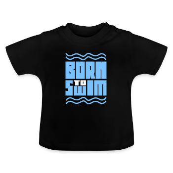 nager - T-shirt bio col rond Bébé - noir - Devant