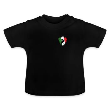Capisci Italien Handgeste Italienisch Flagge Funny - Baby Bio-T-Shirt mit Rundhals - Schwarz - Vorne