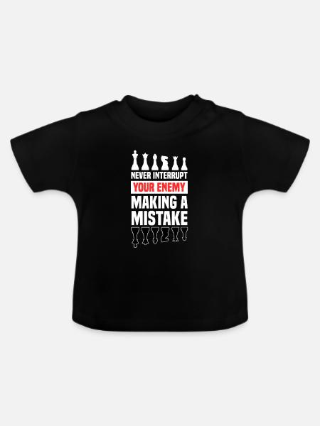 Schach - Baby Bio-T-Shirt mit Rundhals - Schwarz