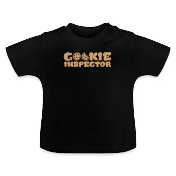 Bake - Baby Organic T-Shirt with Round Neck - black - Front