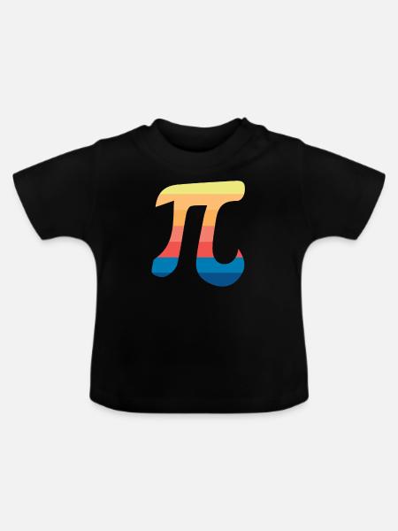 pi Kreiszahl - Baby Bio-T-Shirt mit Rundhals - Schwarz