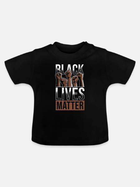 Black lives Matter - Baby Bio-T-Shirt mit Rundhals - Schwarz