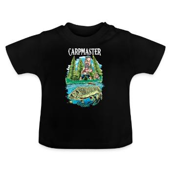 Carp Fishing Carp Fishing Carp Master - Baby Organic T-Shirt with Round Neck - black - Front