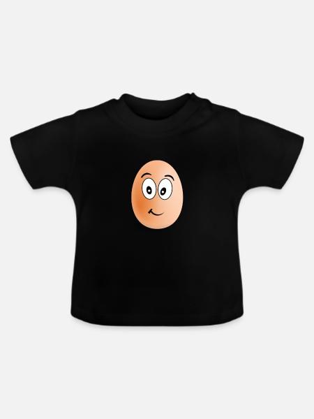 EI - EGG - Baby Bio-T-Shirt mit Rundhals - Schwarz