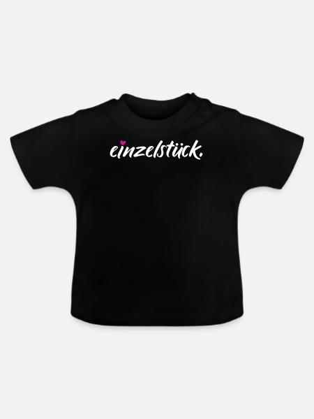 Einzelstück Spruch Witzig - Baby Bio-T-Shirt mit Rundhals - Schwarz
