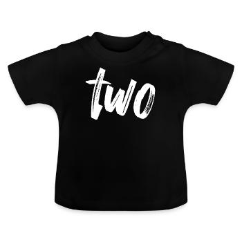 2. Geburtstag Jungen Mädchen Kids 2 Jahre Geschenk - Baby Bio-T-Shirt mit Rundhals - Schwarz - Vorne