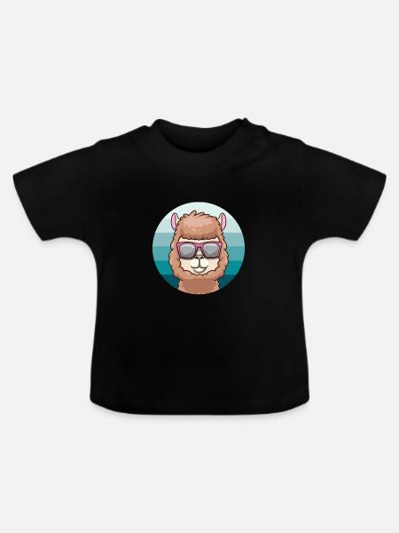 Alpaka Alpaka - Baby Bio-T-Shirt mit Rundhals - Schwarz