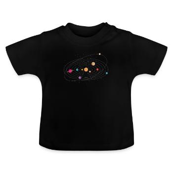 Cosmos Astronomie Idée cadeau de la Voie Lactée - T-shirt bio col rond Bébé - noir - Devant