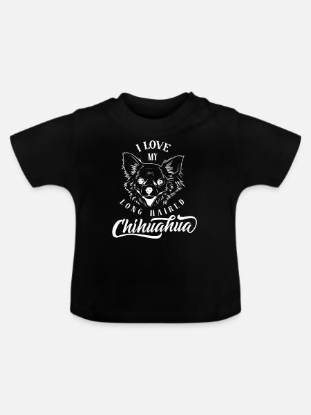 Chihuahua - Baby Bio-T-Shirt mit Rundhals - Schwarz