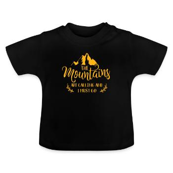 Bergsport Ausrüstung - Baby Bio-T-Shirt mit Rundhals - Schwarz - Vorne