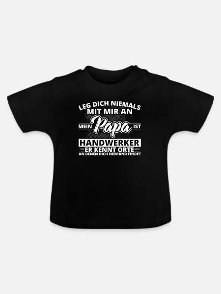 Handwerker Geschenke - Handwerker - Baby Bio-T-Shirt mit Rundhals - Schwarz