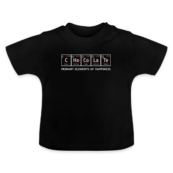 Funny elements periodic table gift idea - Baby Organic T-Shirt with Round Neck - black - Front