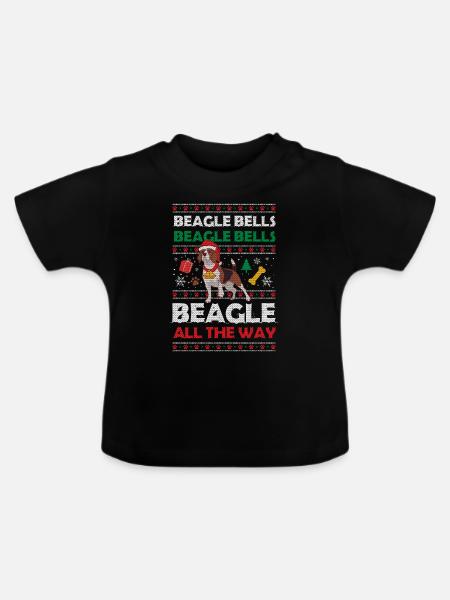 Beagle Bells - Baby Bio-T-Shirt mit Rundhals - Schwarz