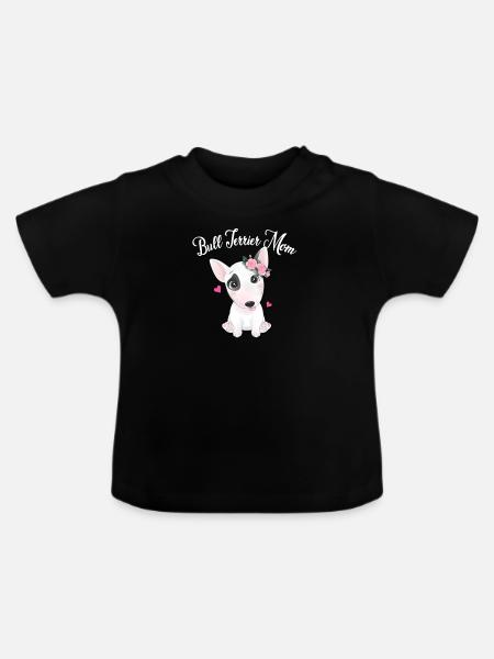 Bullterrier - Baby Bio-T-Shirt mit Rundhals - Schwarz