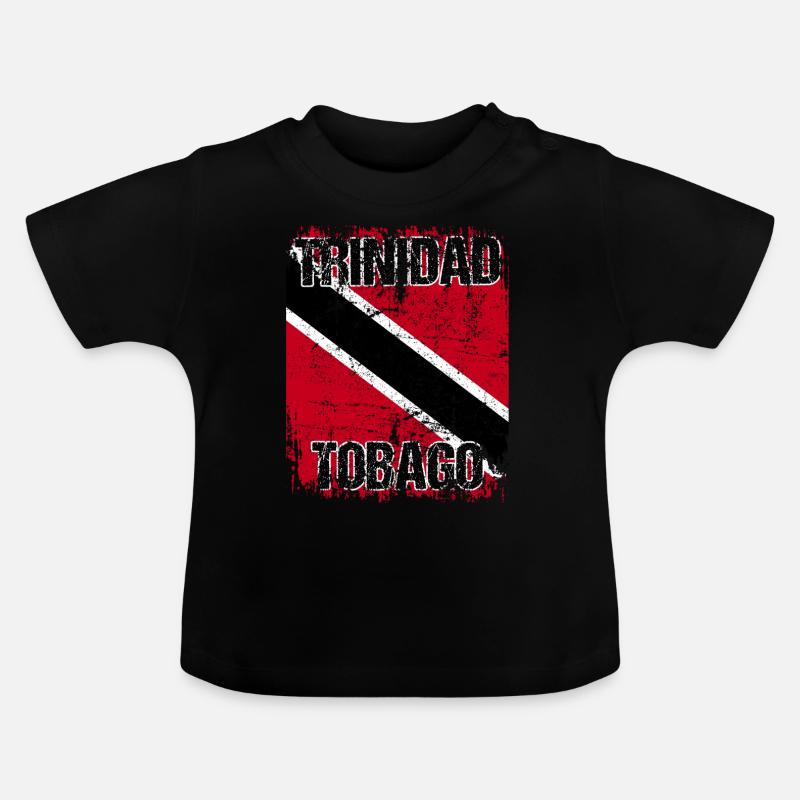 Trinité-et-Tobago - T-shirt bio col rond Bébé - noir