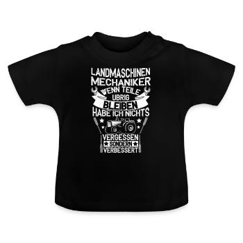 Landmaschinen Mechaniker - Baby Bio-T-Shirt mit Rundhals - Schwarz - Vorne