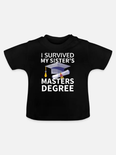 Masterstudium Uni | Abschlussgeschenk Schwester - Baby Bio-T-Shirt mit Rundhals - Schwarz