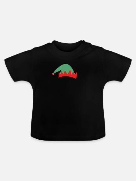 Elfe - Fee - Weihnachten - Baby Bio-T-Shirt mit Rundhals - Schwarz