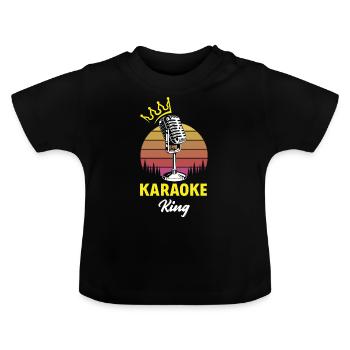 Karaoke King Singing Karaoke Singer Music - Baby Organic T-Shirt with Round Neck - black - Front