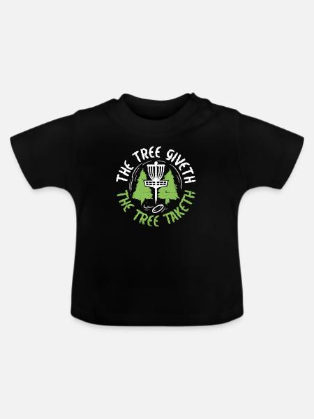 Disc Golf - Baby Bio-T-Shirt mit Rundhals - Schwarz