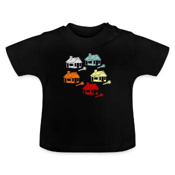 Real estate agent - Baby Organic T-Shirt with Round Neck - black - Front